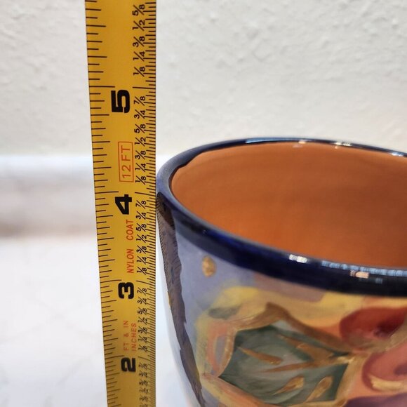 Starbucks Coffee Mug Hand Painted Italy Christmas Winter Holly Berry Stocking - Picture 7 of 7